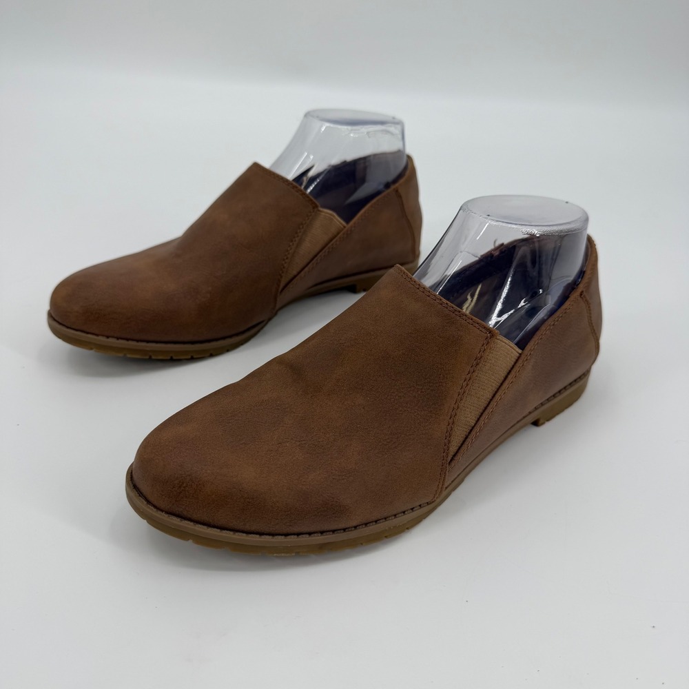 Cushionaire Duffy Brown Slip On Loafers Women 8.5 M Memory Foam Comfort Flats